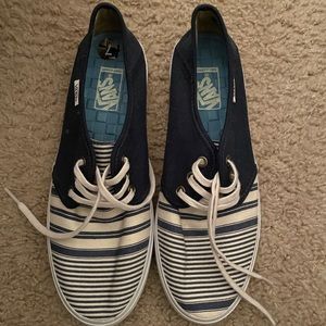 Vans Navy Striped Surf Sliders size 7